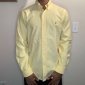Ralph Lauren yellow button down long sleeve